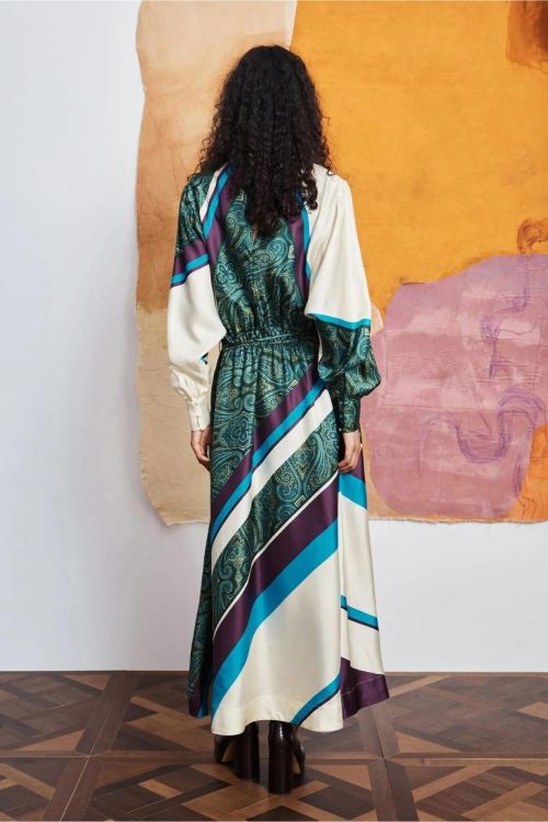 Alémais Dress Midi Silk Print (JONISILKMIDIDRESS-7578D-MULTI) - UNO Knokke