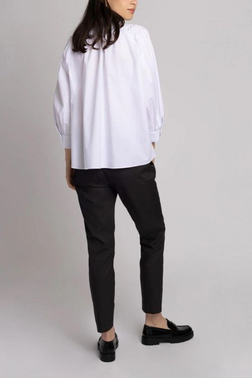 Armargentum Blouse Shoulder Smog (MEDINA-080WHITE) - UNO Knokke