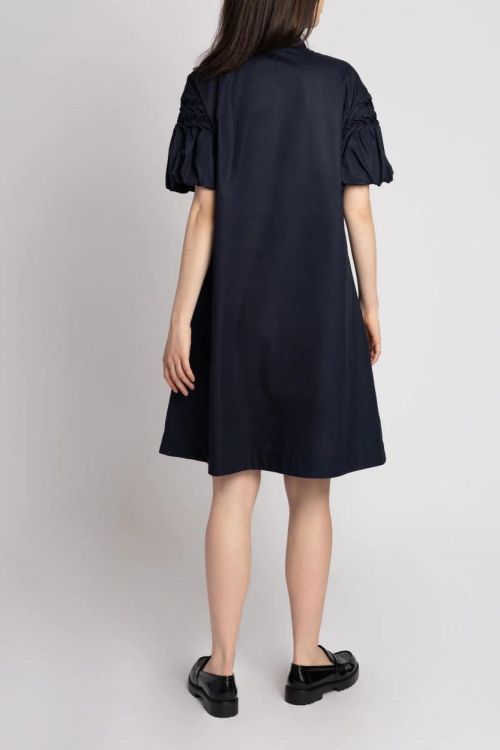 Armargentum Dress Short Bow Smog Shoulder (MOJA-26DARKSAPHIRE) - UNO Knokke