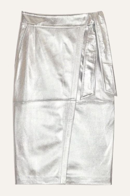 Bash Skirt Metallic (FAY-SILVER0164) - UNO Knokke