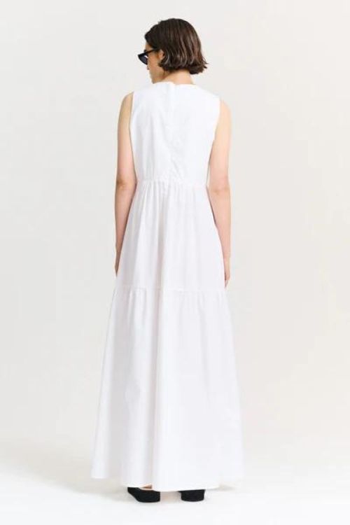 CHPTR.S Dress Summer Wide (APPREHENDDRESS-WHITE) - UNO Knokke