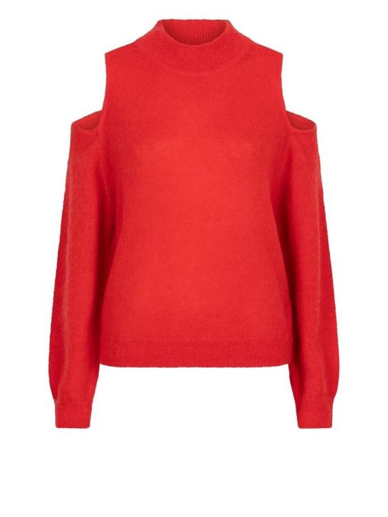 Dante6 Open Shoulder Sweater  (AVIEL-885BRIGHTRED ) - UNO Knokke