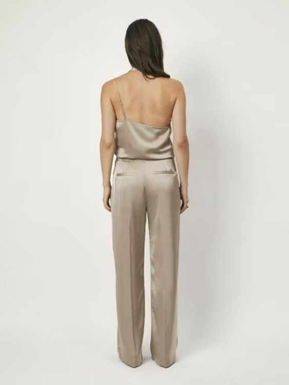 Dante6 Pant Bandplooi Satin (JULES-1670STONE) - UNO Knokke
