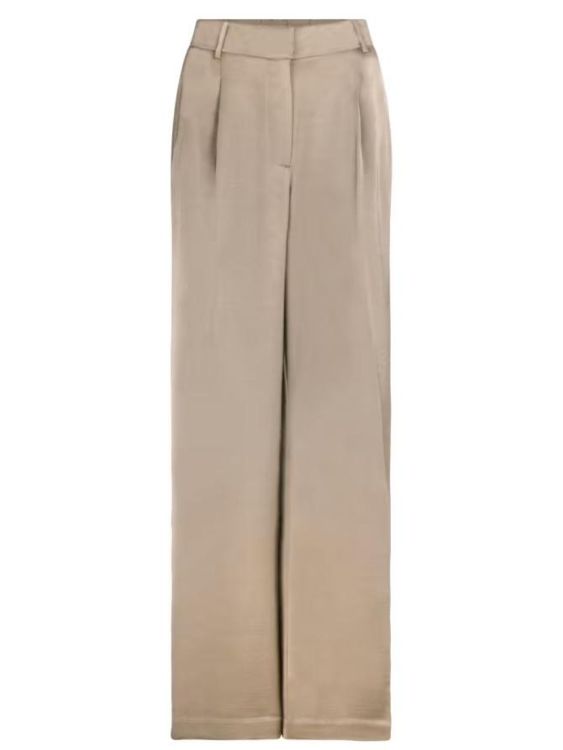 Dante6 Pant Bandplooi Satin (JULES-1670STONE) - UNO Knokke
