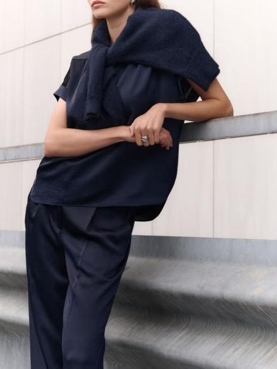 Dante6 Pant Wide Fringes (JULES-4900BLUE) - UNO Knokke