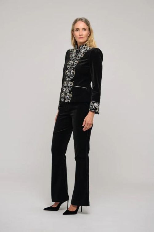 Dea Kudibal Jacket Embroidery (LEXI-8042BLACKVELVET) - UNO Knokke