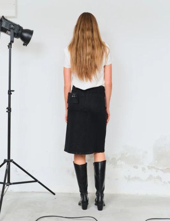 Designers Remix Jeansskirt Frontsplit (BENNETTMIDISKIRT-716) - UNO Knokke