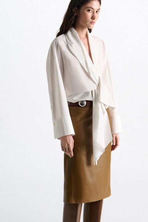 Dorothee Schumacher Blouse Poplin Bow (648216-100) - UNO Knokke