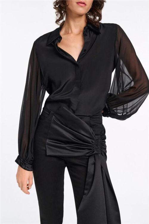 Dorothee Schumacher Blouse Velvet (247006-999) - UNO Knokke
