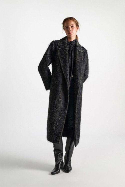 Dorothee Schumacher Coat Long Curly Wool (648311-979) - UNO Knokke