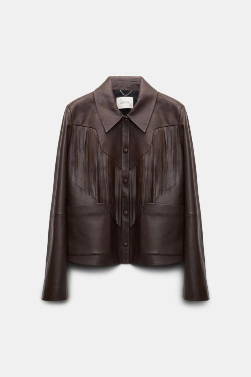 Dorothee Schumacher Jacket Leather Fringes (644002-792) - UNO Knokke