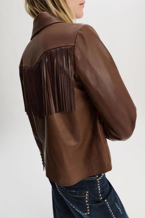 Dorothee Schumacher Jacket Leather Fringes (644002-792) - UNO Knokke