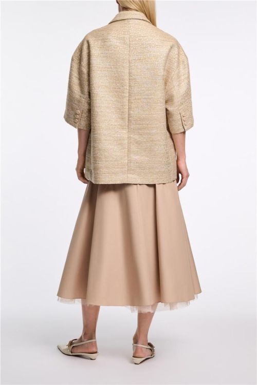 Dorothee Schumacher Jacket Oversized Jacquard Gold (146201-736) - UNO Knokke