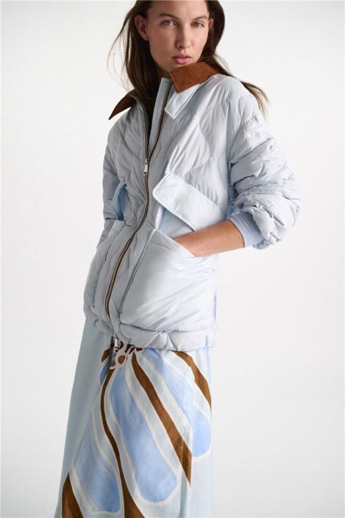 Dorothee Schumacher Jacket Puffer Suede Collar (448312-800) - UNO Knokke