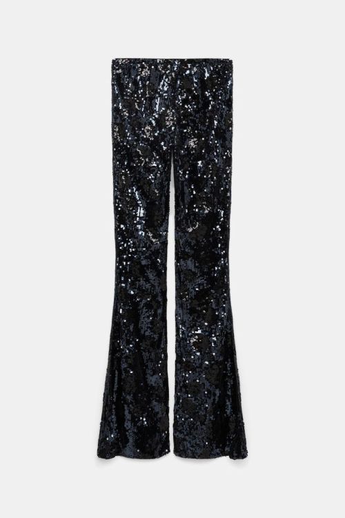 Dorothee Schumacher Pant Paillette Flared (848703-899DARKNAVY) - UNO Knokke