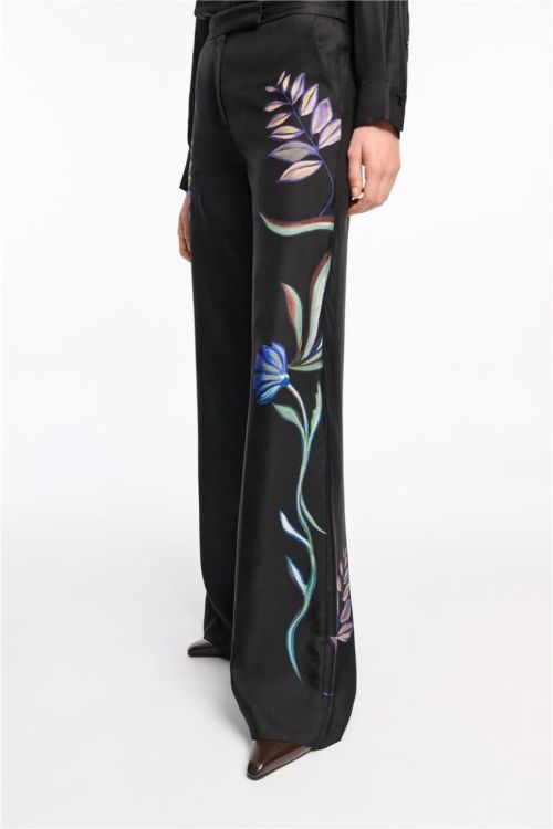 Dorothee Schumacher Pant Silk Flowerprint (249103-090) - UNO Knokke