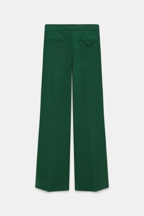 Dorothee Schumacher Pant Wide Punto  (848003-567GRASSGREEN) - UNO Knokke