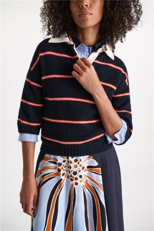 Dorothee Schumacher Pull Polo Stripe (410501-084) - UNO Knokke