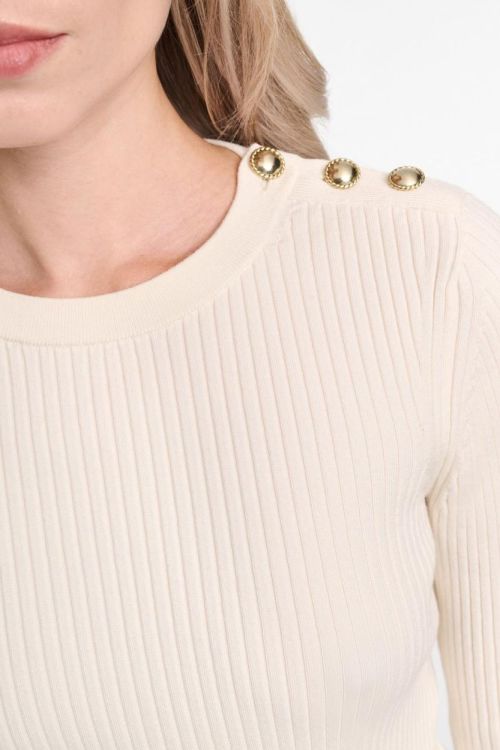 Dorothee Schumacher Ribknit Pull Button (810301-111ORCHIDWHITE) - UNO Knokke