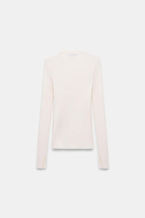 Dorothee Schumacher Ribknit Pull Button (810301-111ORCHIDWHITE) - UNO Knokke