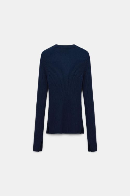 Dorothee Schumacher Ribknit Pull Button (810301-889MIDNIGHTBLUE) - UNO Knokke