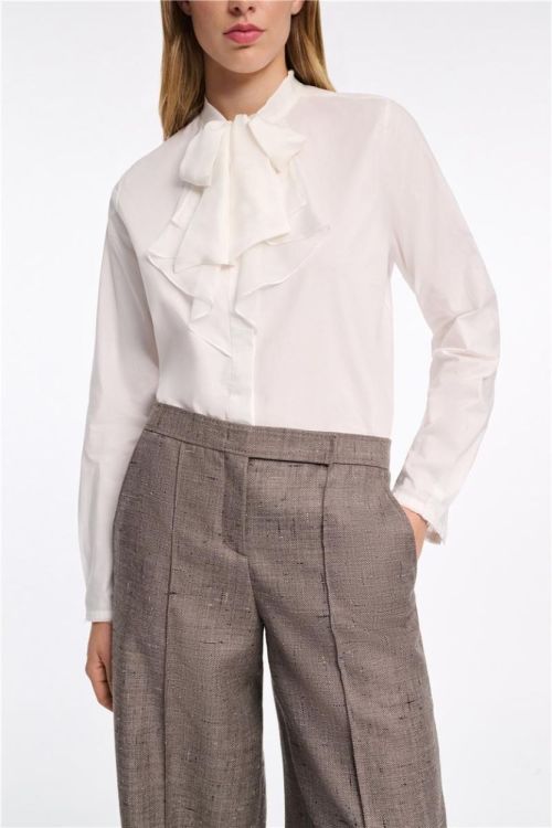 Dorothee Schumacher Shirt Cotton Jabot (248936-100) - UNO Knokke