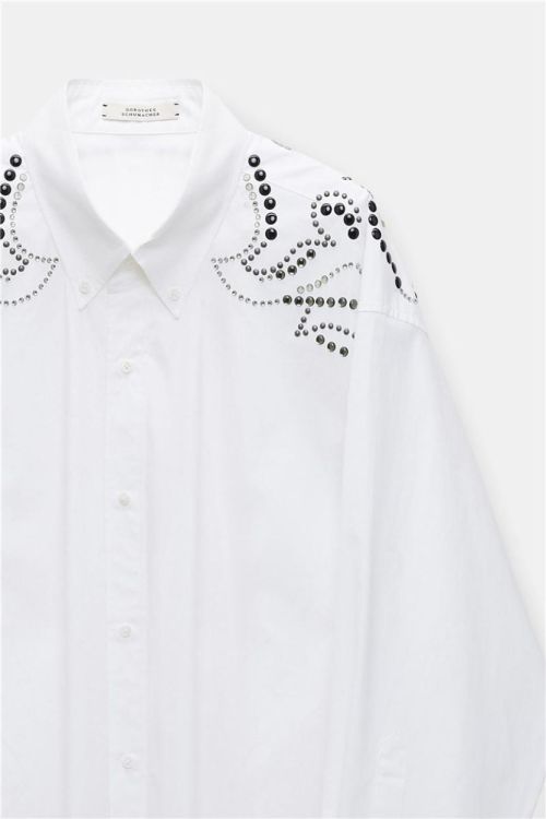 Dorothee Schumacher Shirt Oversized Studs (748246-100) - UNO Knokke