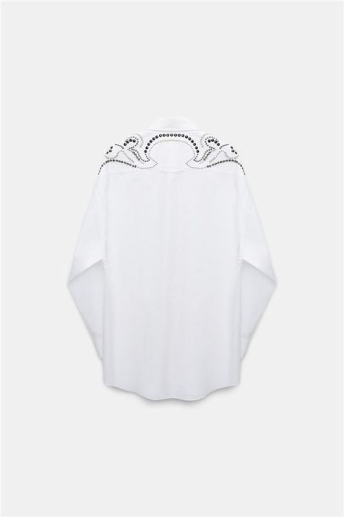 Dorothee Schumacher Shirt Oversized Studs (748246-100) - UNO Knokke