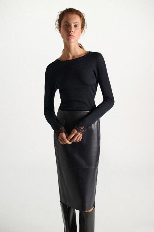 Dorothee Schumacher Shirt Rib Lace Sleeve (623203-898) - UNO Knokke