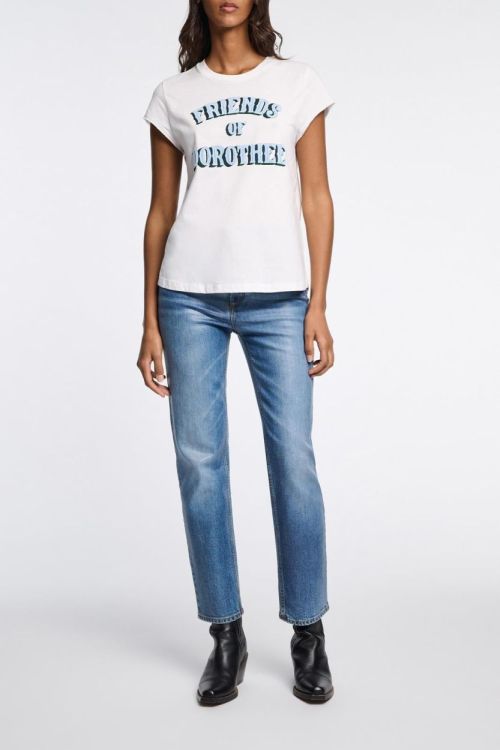 Dorothee Schumacher T-Shirt Flocked Dorothee (823001-080LIGHTBLUE) - UNO Knokke