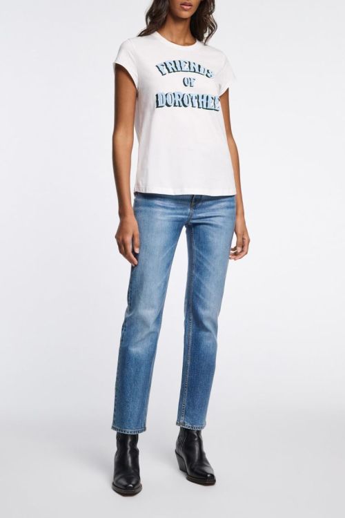 Dorothee Schumacher T-Shirt Flocked Dorothee (823001-080LIGHTBLUE) - UNO Knokke