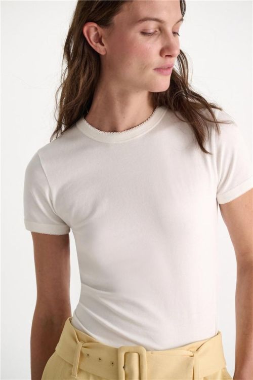 Dorothee Schumacher T-Shirt Lace Detail (428314-110) - UNO Knokke