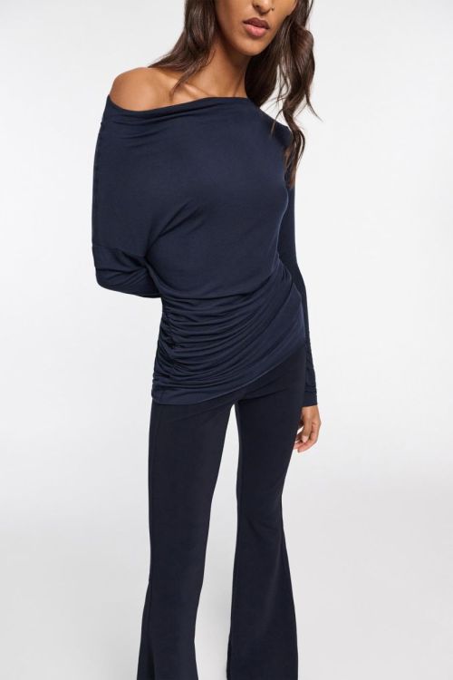 Dorothee Schumacher T-Shirt Second Skin Casdmere (828102-899DARKNAVY) - UNO Knokke