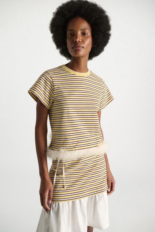 Dorothee Schumacher T-Shirt Stripe Furry (528001-025) - UNO Knokke