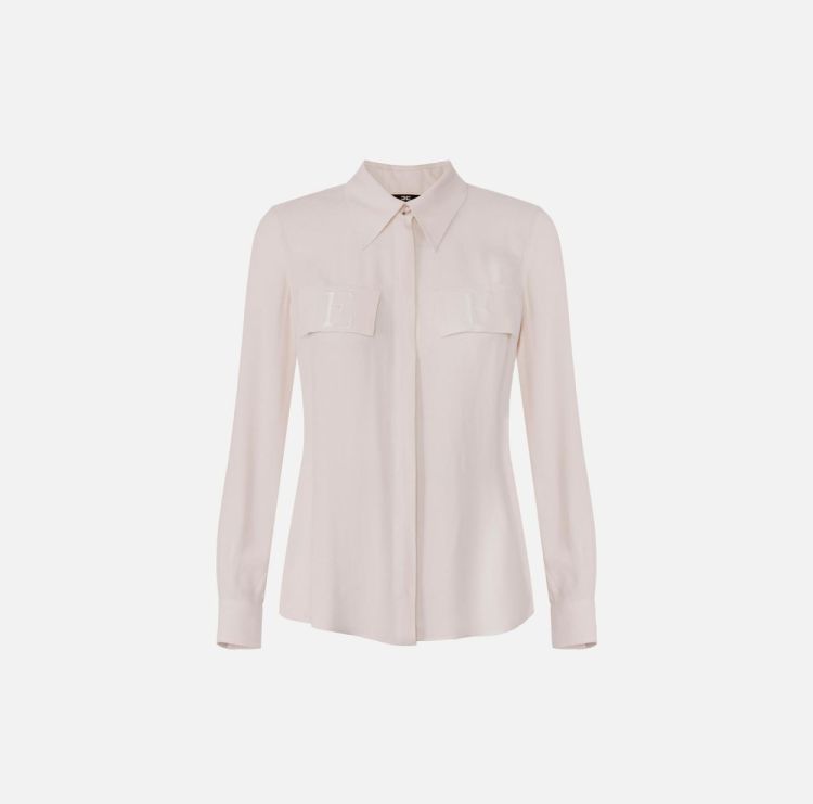 Elisabetta Franchi Blouse Double Pocket Initials (CA088-CI4) - UNO Knokke