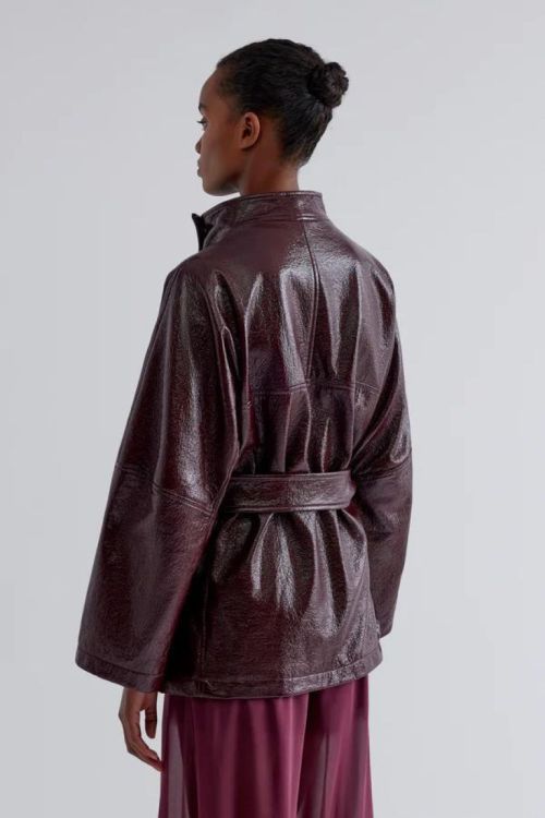 Erika Cavallini Jacket Pattend Leather (P5WU01-D10) - UNO Knokke