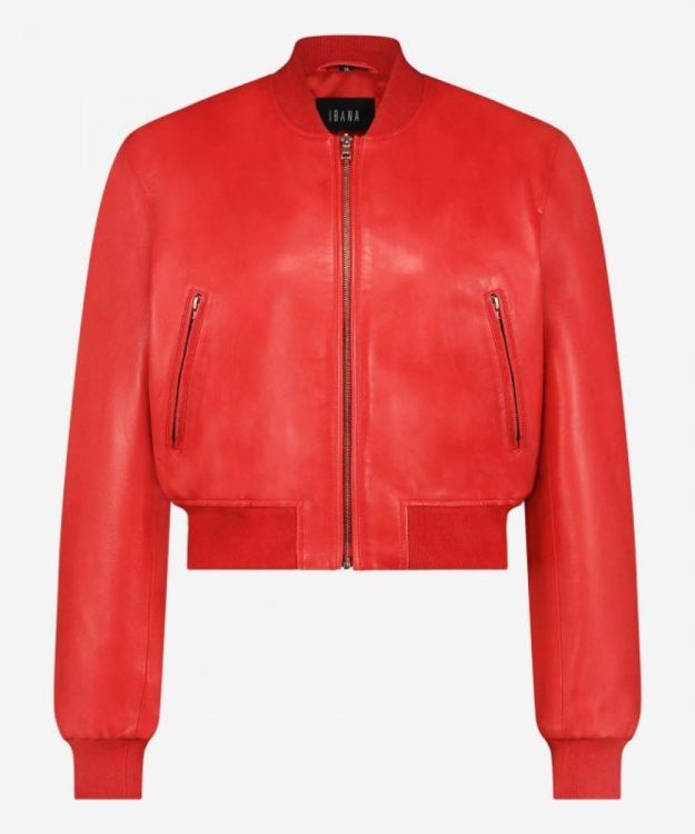 Ibana Bomber Leather Jacket (JECKSY-REDBOMB) - UNO Knokke