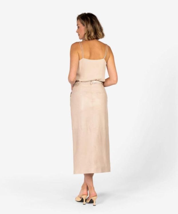 Ibana Skirt Frontsplit (STEVA-ALMONDWHITE) - UNO Knokke