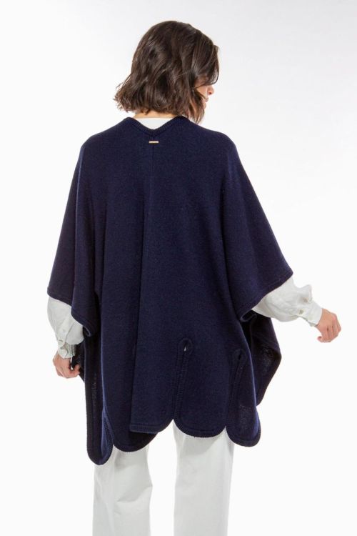 Ivi Collection Cape Knit (SOLID-2765NAVY) - UNO Knokke