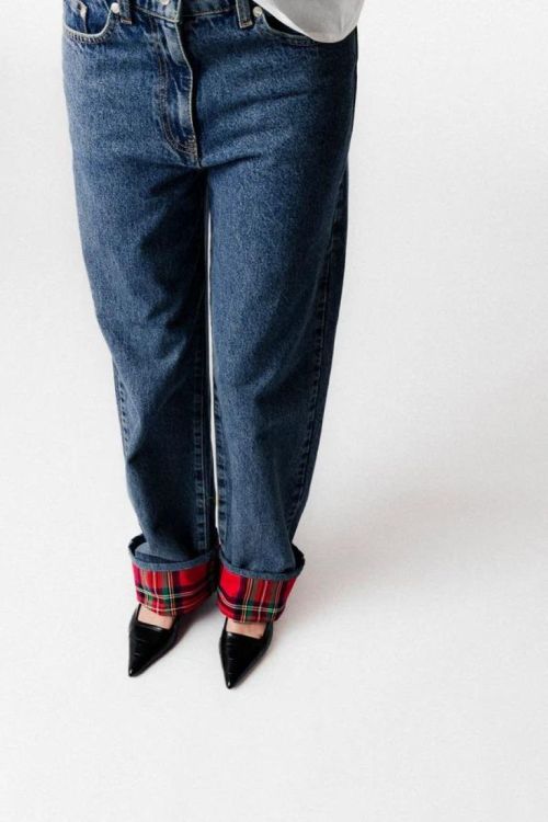 Johny Jeans Checkered Inseem (SUETARTAN-BLUEDENIM) - UNO Knokke