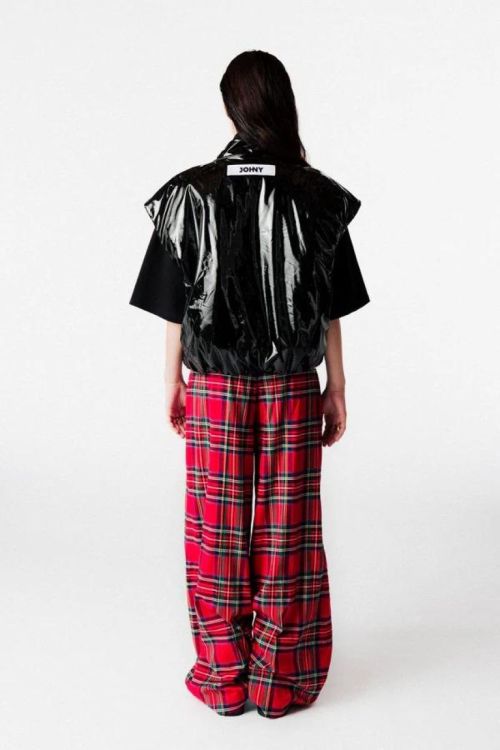 Johny Waistcoat Pattend (CHESTO-BLACK) - UNO Knokke