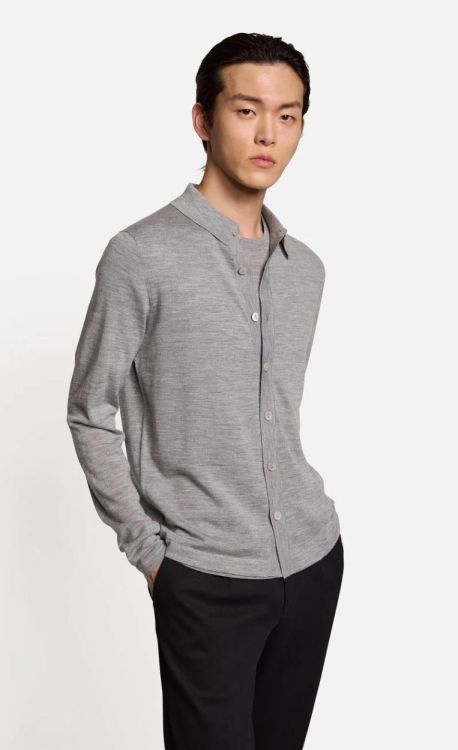 Kiefermann MEN Polo Cardigan (ADAMSS-46SILV.MELANGE) - UNO Knokke