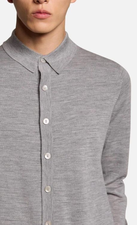 Kiefermann MEN Polo Cardigan (ADAMSS-46SILV.MELANGE) - UNO Knokke