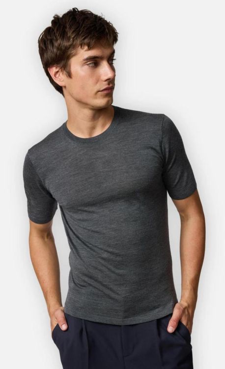 Kiefermann MEN Pull RDC Fine Merino KM (GEORGS-88GREYMEL.) - UNO Knokke