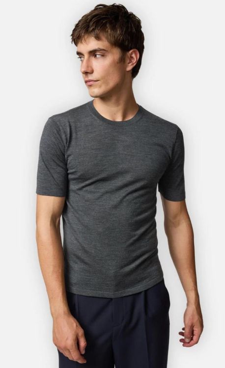 Kiefermann MEN Pull RDC Fine Merino KM (GEORGS-88GREYMEL.) - UNO Knokke