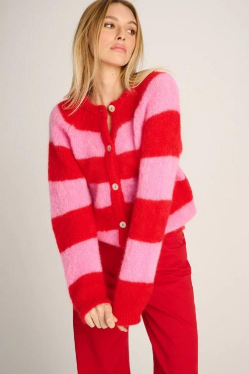 Les Tricots D'O Cardigan Mohair Stripe (ALICE-03) - UNO Knokke