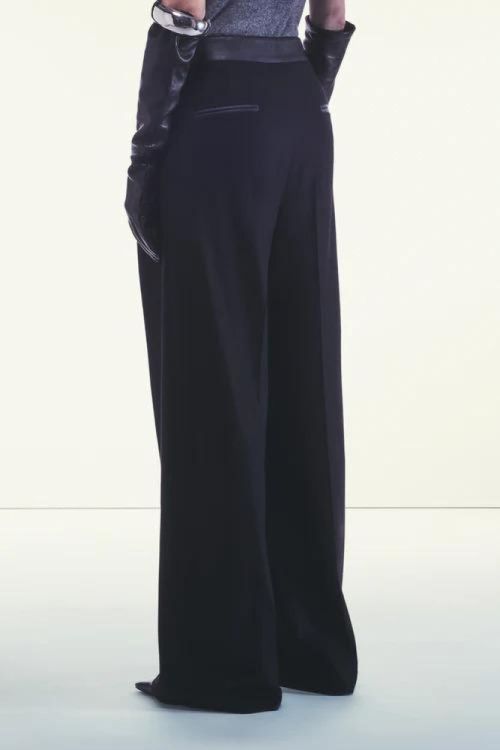 Liviana Conti Pant Wide Cashmere/Leather (F5WN38-Y69) - UNO Knokke