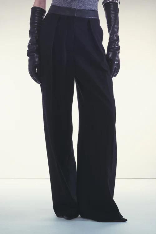 Liviana Conti Pant Wide Cashmere/Leather (F5WN38-Y69) - UNO Knokke