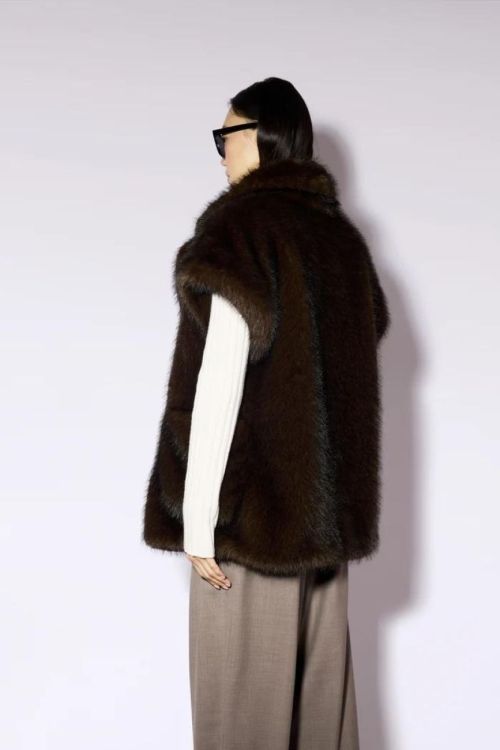 Liviana Conti Waistcoat Faux Fur (F6WW96-W25) - UNO Knokke