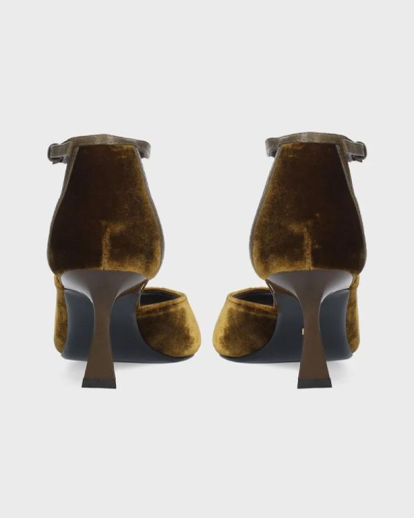 Lolacruz Pump Velvet (011Z70BK-OCRE) - UNO Knokke
